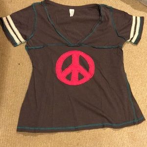 Rustic peace sign shirt